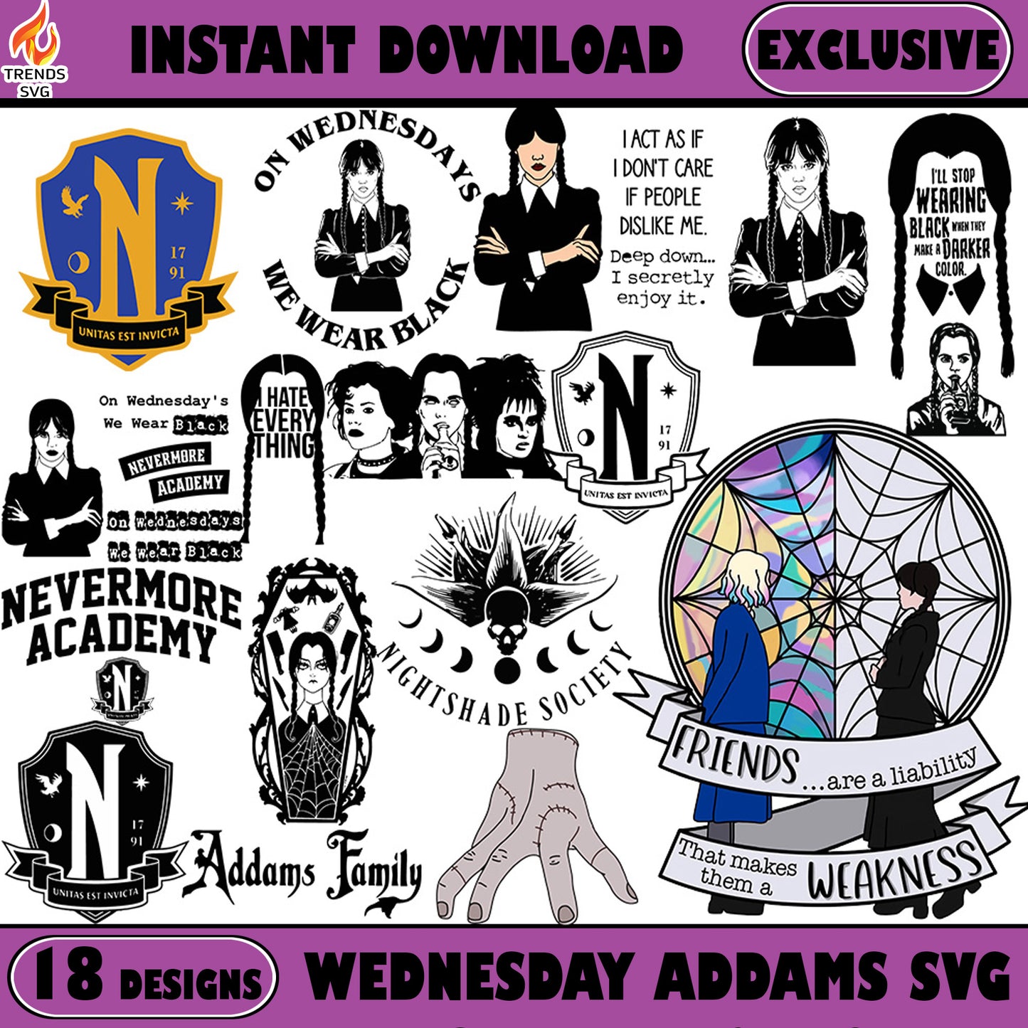 18-wednesday-addams-svg-bundle