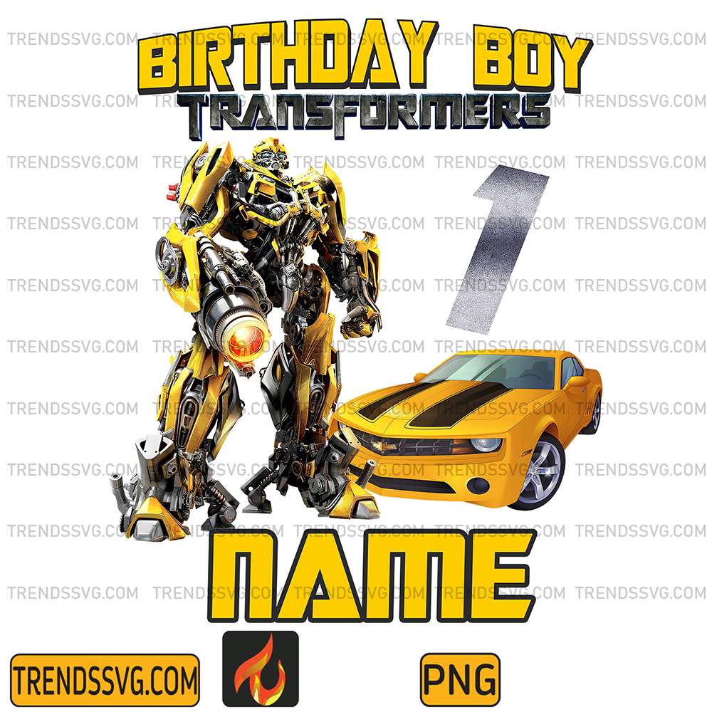 1st-Birthday-Boys-Transformers-Custom-Name-Png