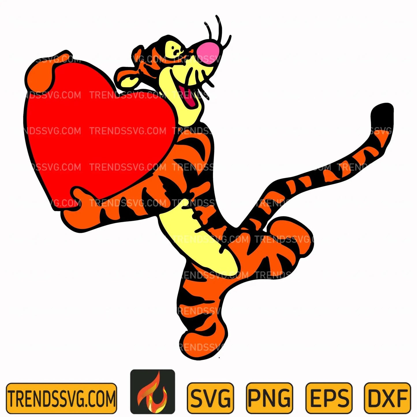 Tiger Valentines Day Svg TRENDSSVG