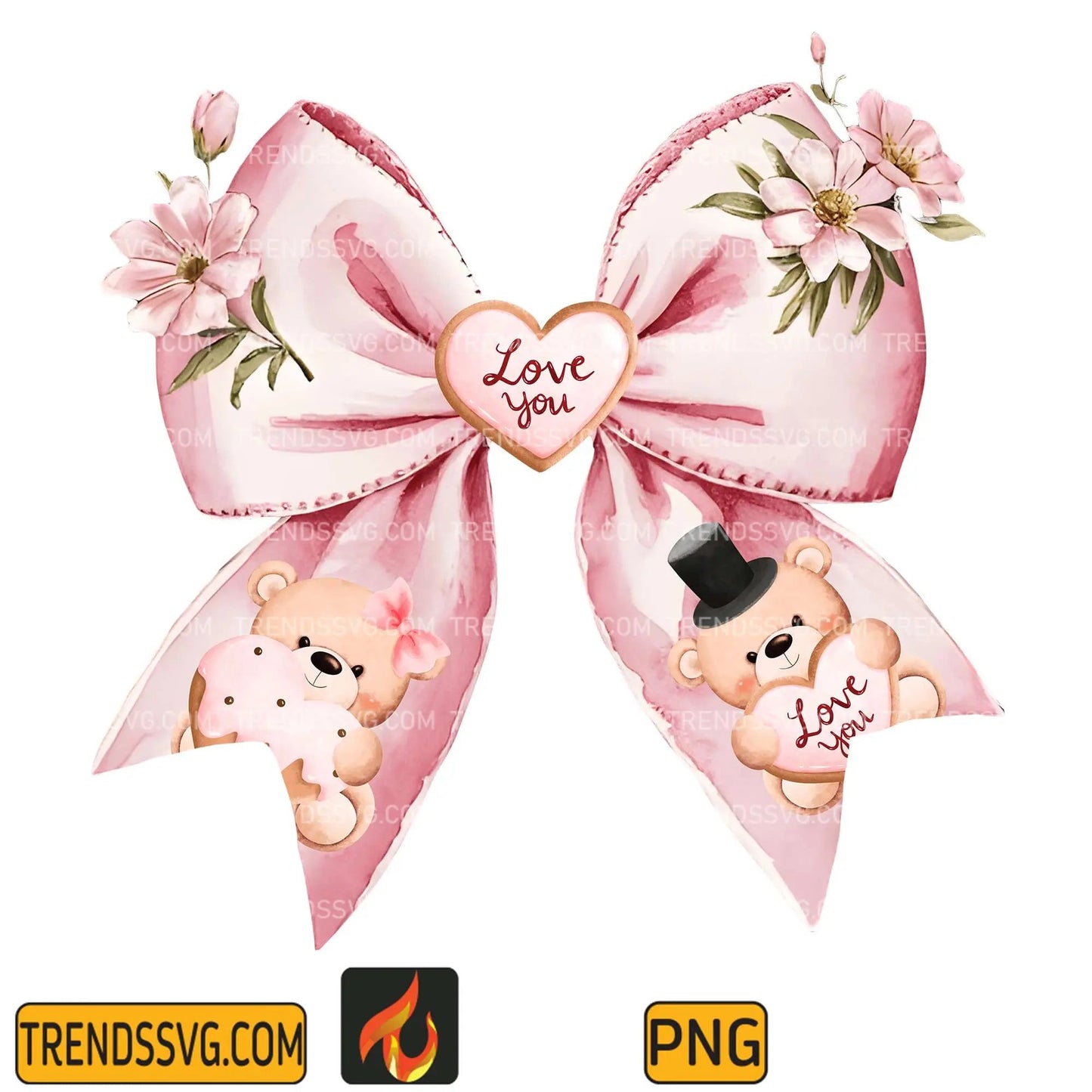 Love You Bow Png TRENDSSVG