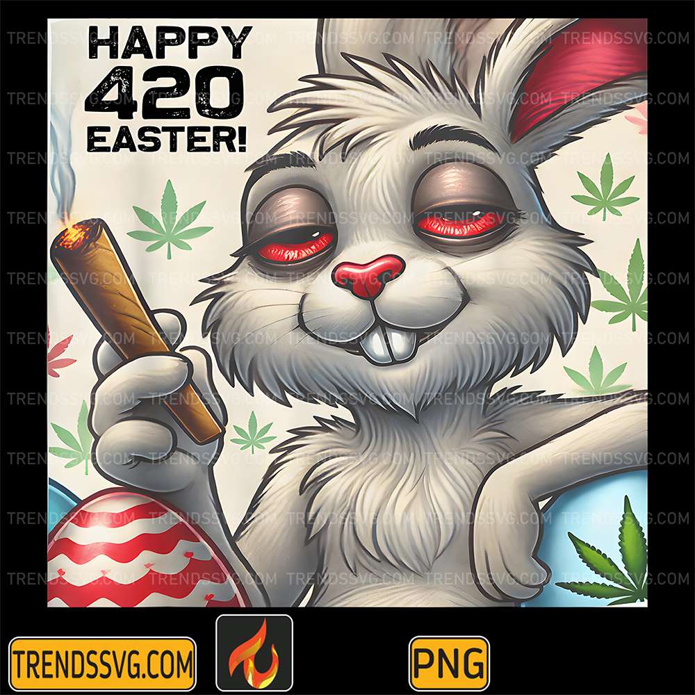 420-Easter-Bunny-Weed-Smoking-Rabbit-Cannabis-Png