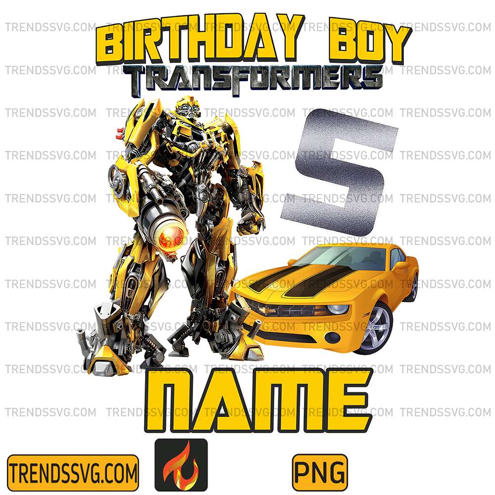 5th-Birthday-Boys-Transformers-Custom-Name-Png-1