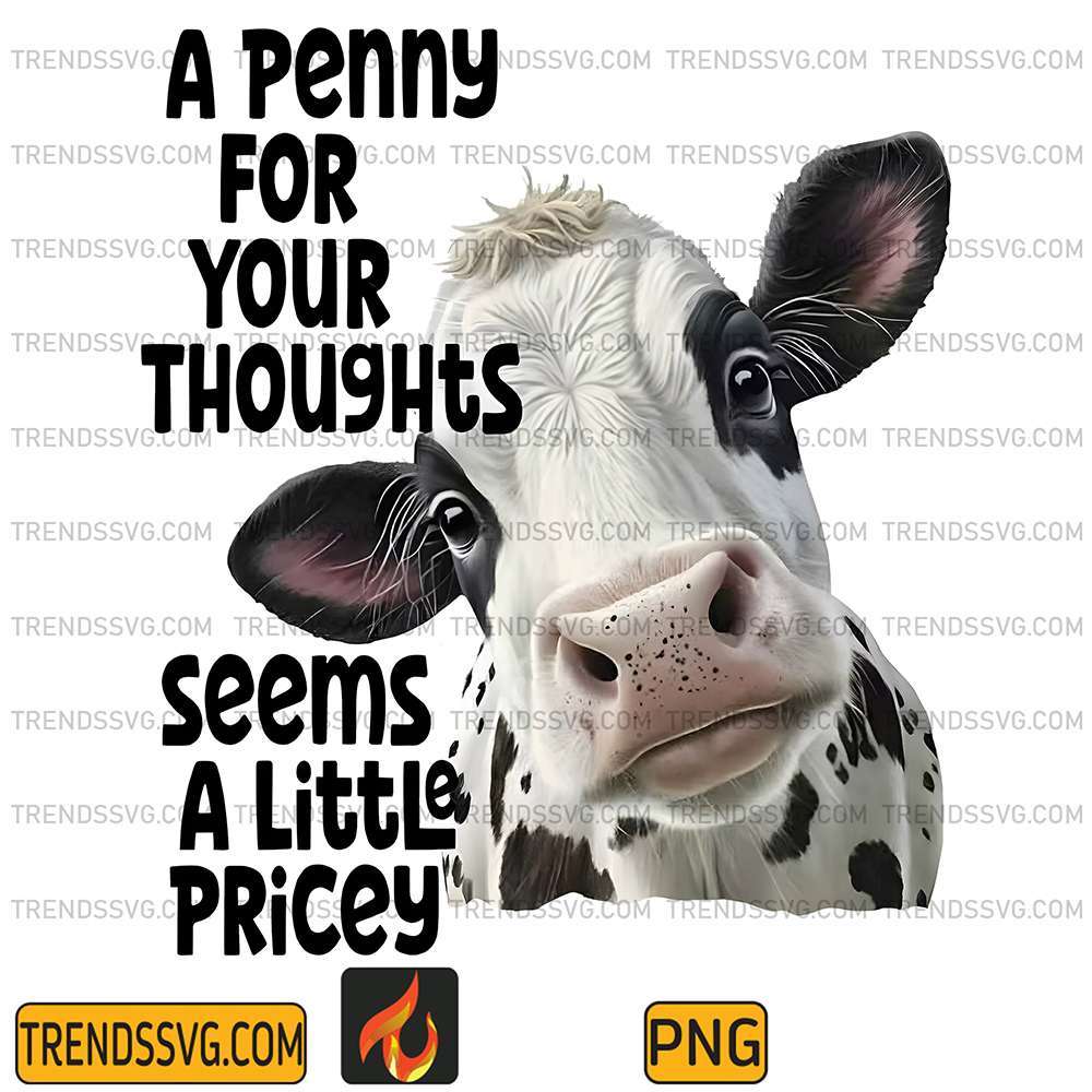 A-Penny-For-Your-Thoughts-Seems-A-Little-Pricey-Cow-Png