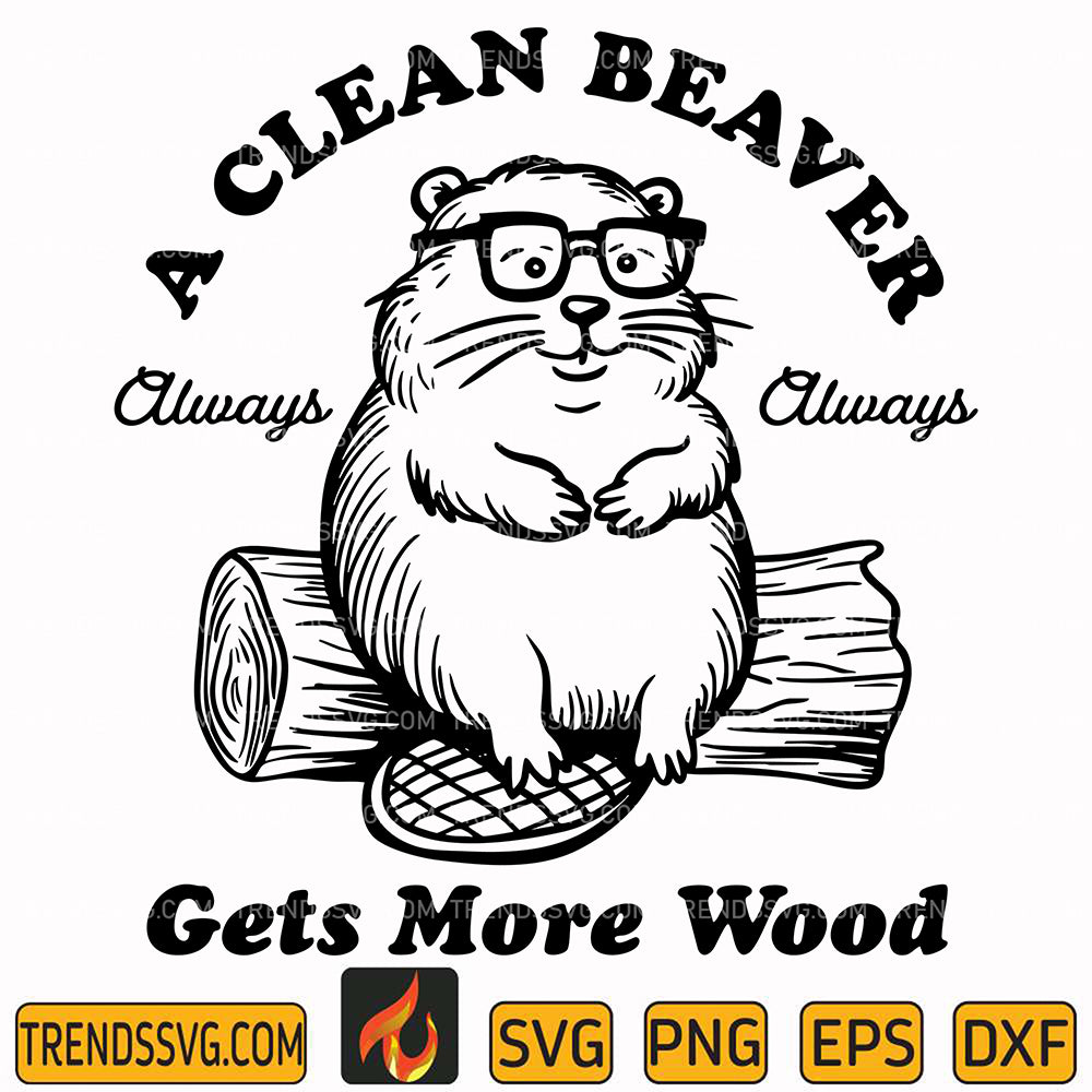 AcleanBeaverGetsMoreWoodSvg