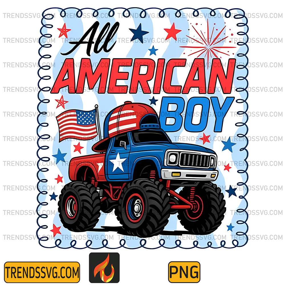 All-American-Boy-4th-Of-July-Png