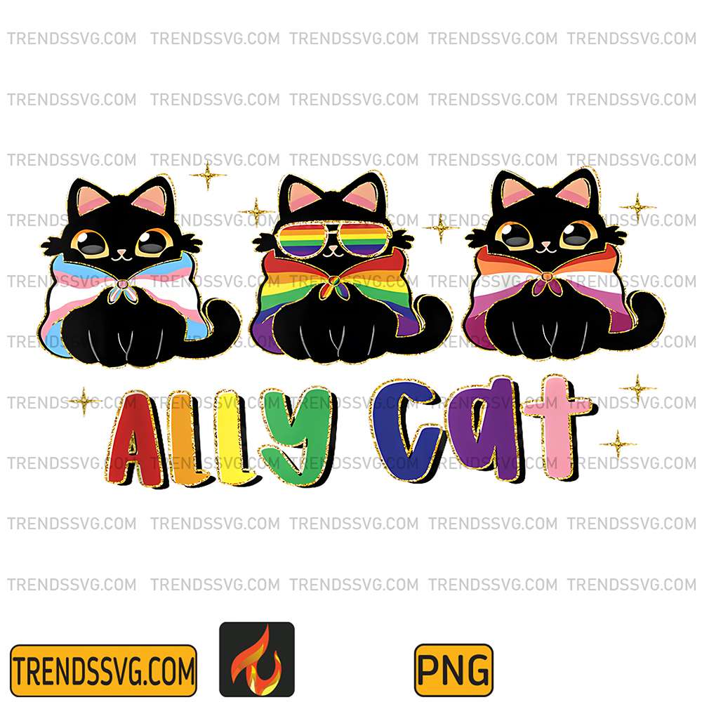 Ally-Cat-Rainbow-LGBT-Pride-Flag-Gay-Pride-Month-2025-Png