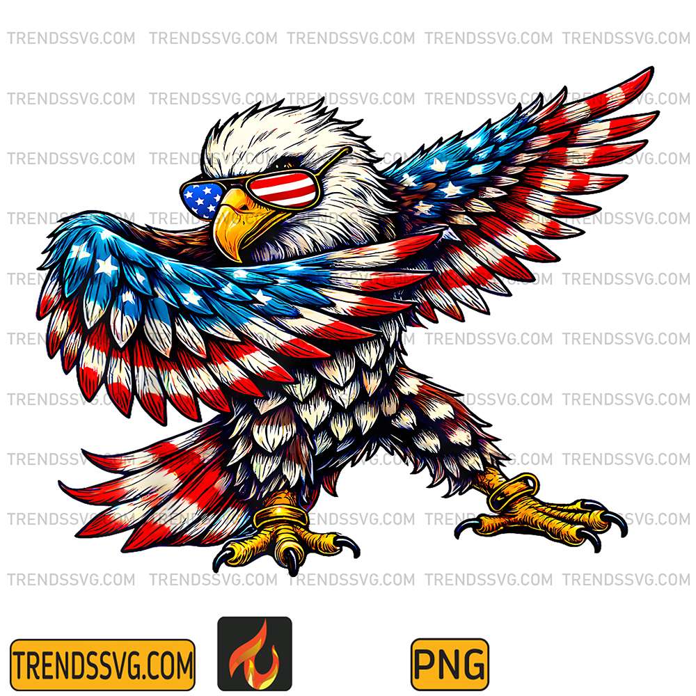 American-Flag-Bald-Eagle-Patriotic-Eagle-4th-Of-July-USA-Png
