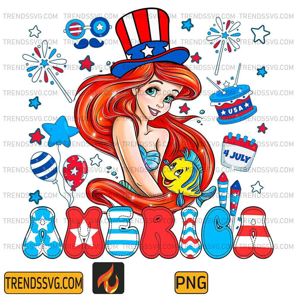 Ariel-America-4th-Of-July-Png