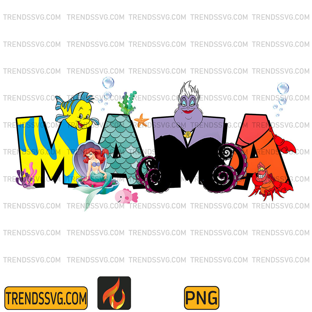 ArielTheLittleMermaidDisneyMamapng