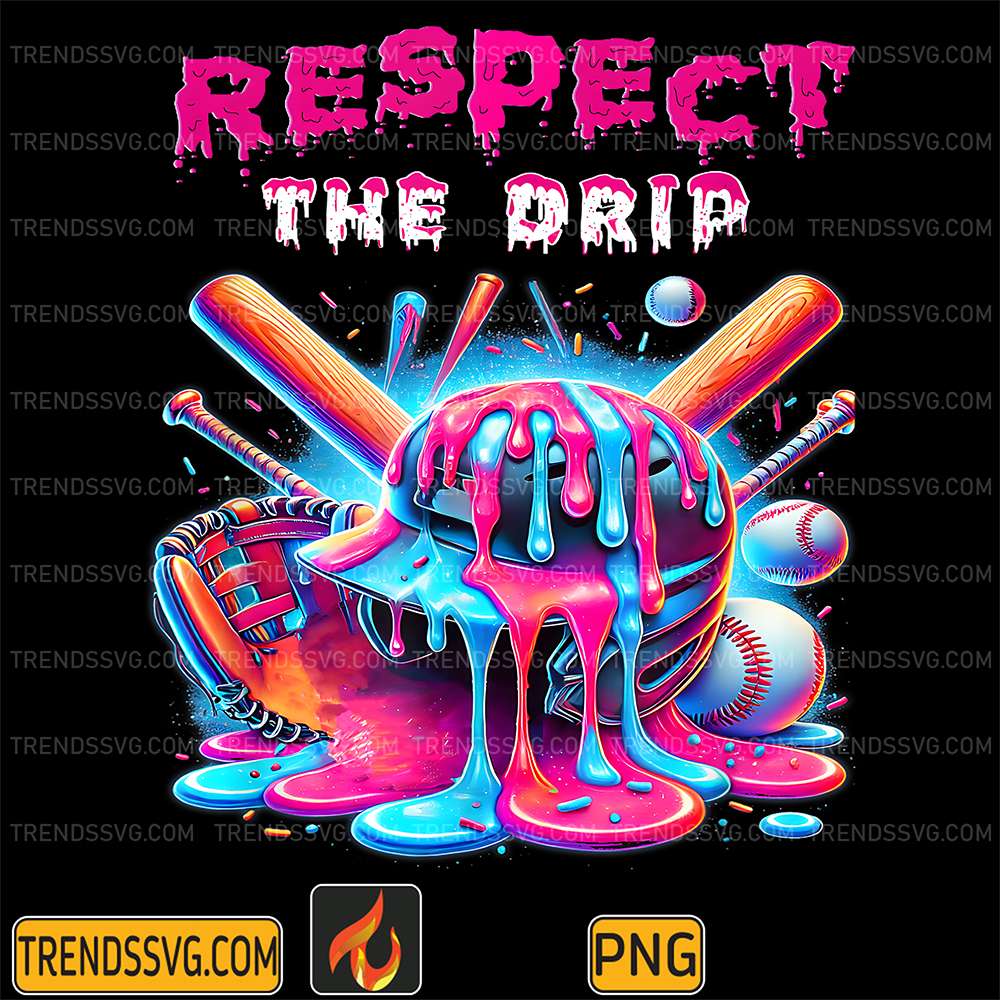 Baseball-Drip-Boys-Ice-Cream-Drip-Youth-Respect-The-Drip-Png