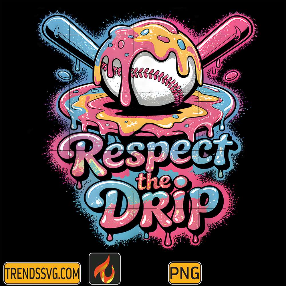 Baseball-Respect-The-Drip-Ice-Cream-Png