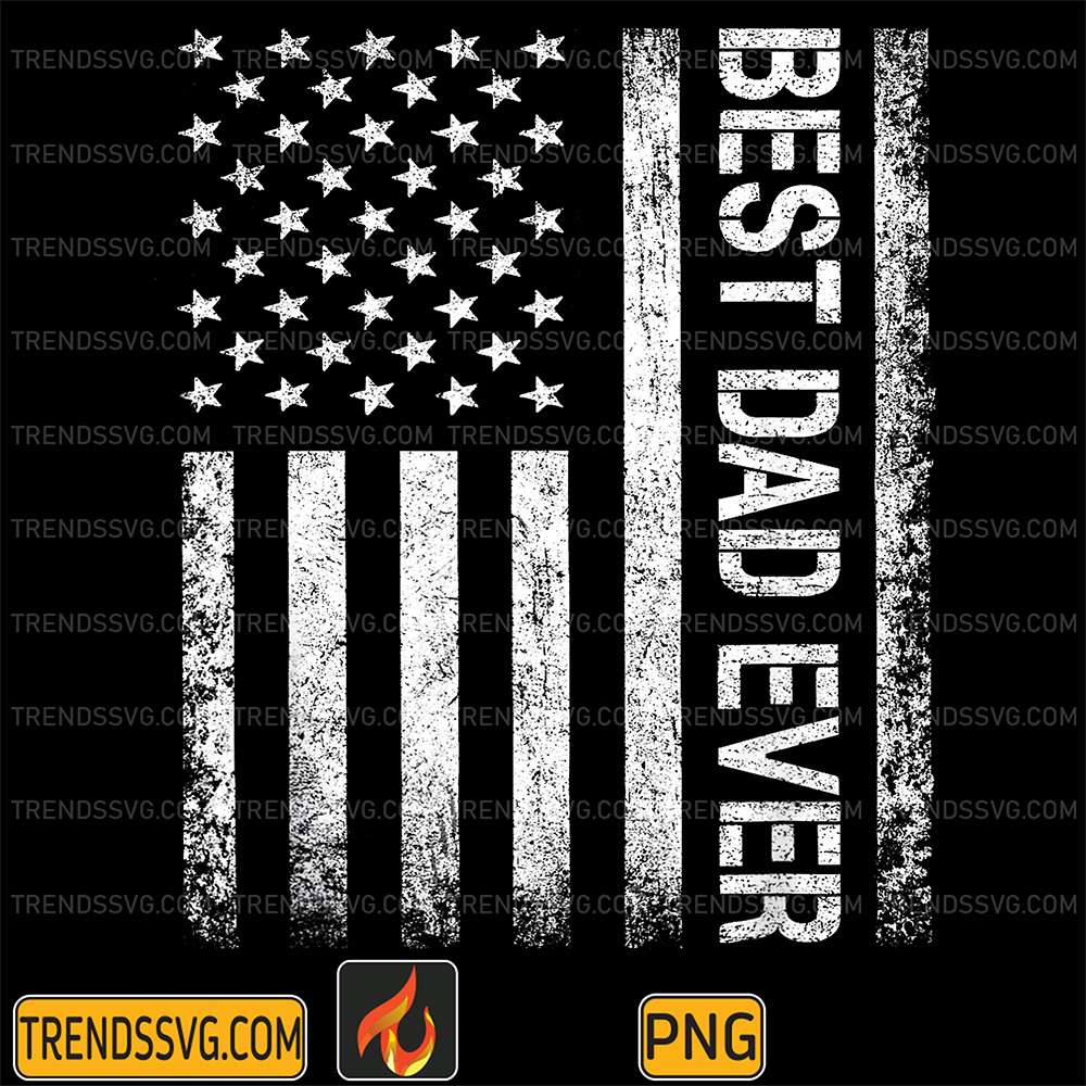 Best-Dad-Ever-Us-American-Flag-Png