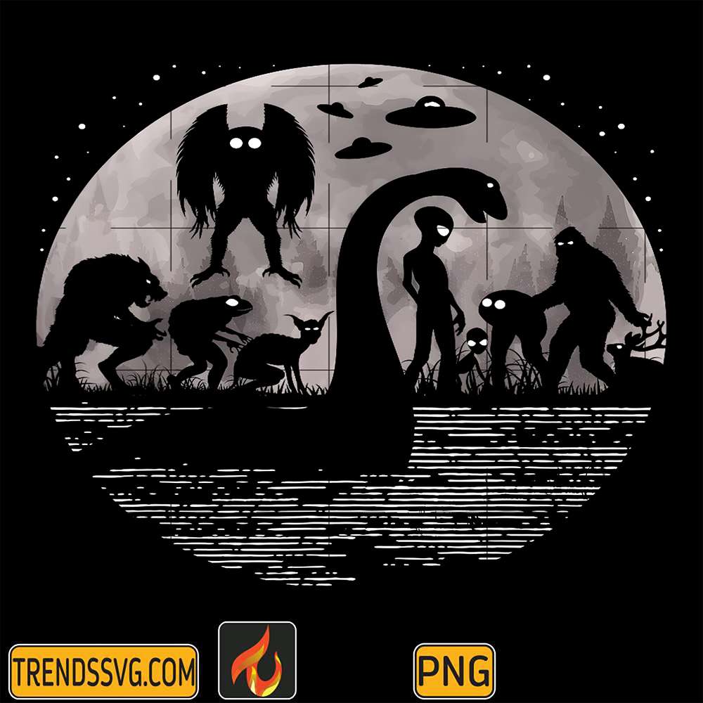 Bigfoot-Loch-Ness-Monster-Mothman-And-Aliens-Png