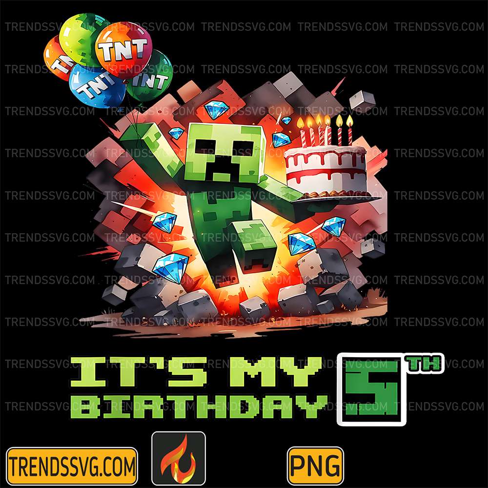 Birthday-Boy-5th-Birthday-I-m-5-Year-Old-Gamer-Png