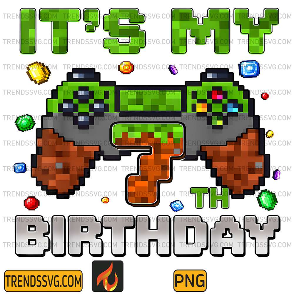 Birthday-Boy-7-It-s-My-7th-Birthday-Video-Game-Pixel-Png