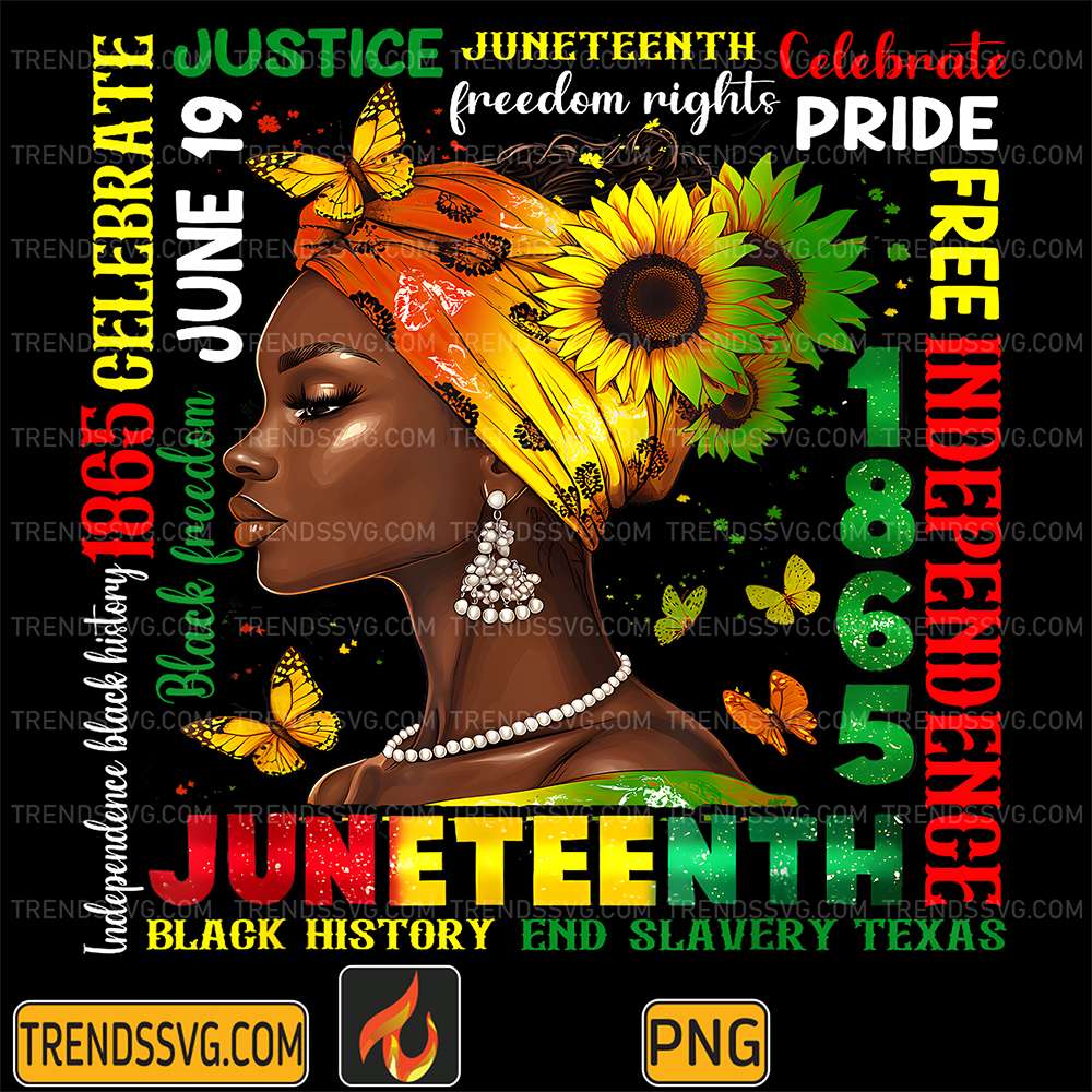 Black-Women-Juneteenth-1865-Celebrate-Black-History-Pride-Png