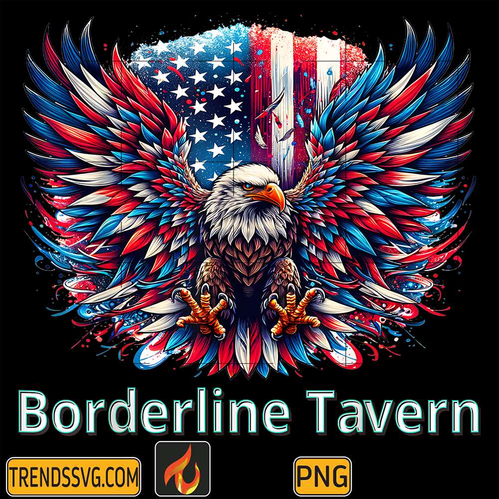 Borderline-Tavern-Eagle-American-Flag-4th-of-July-Png