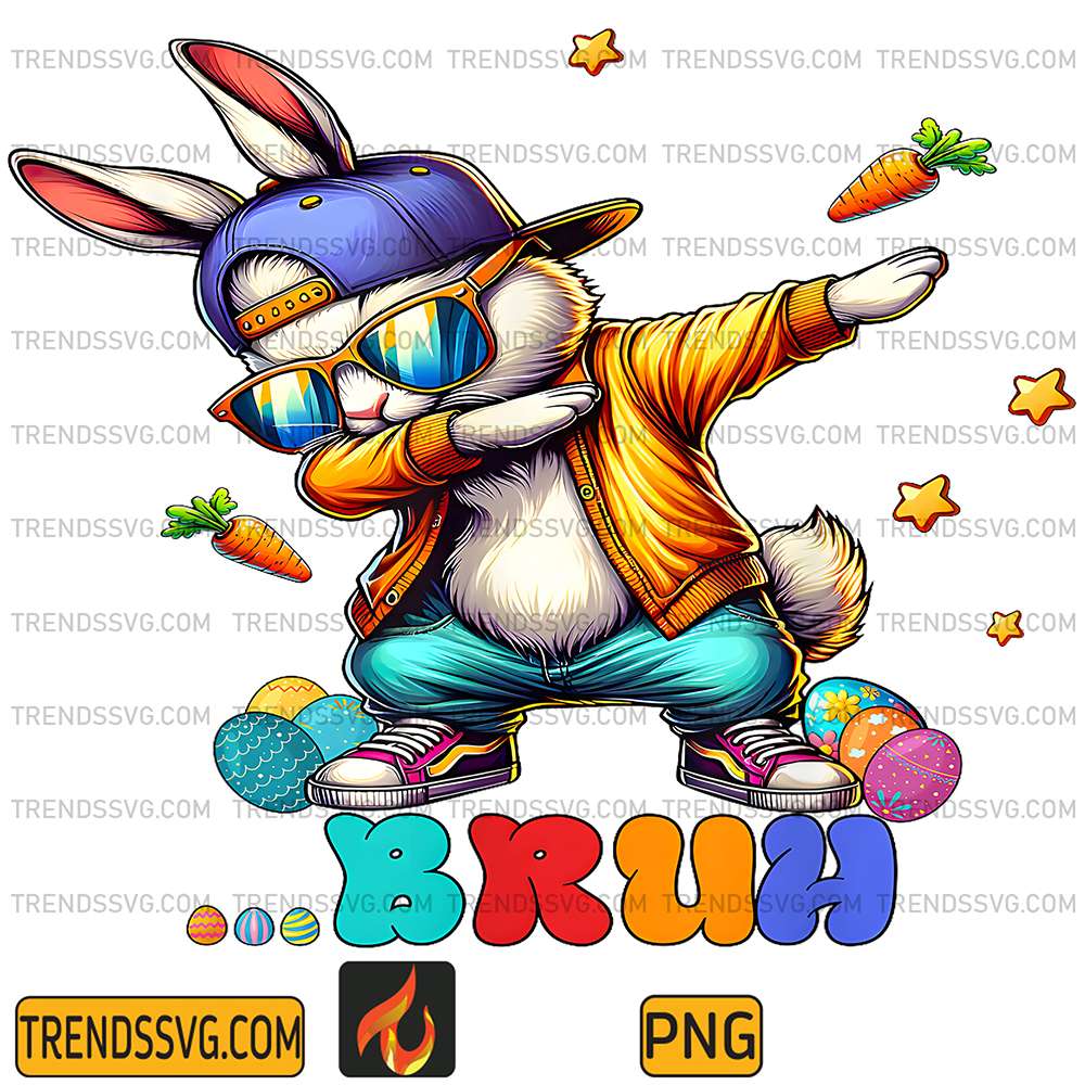 Bruh-Dab-Bunny-Easter-Png