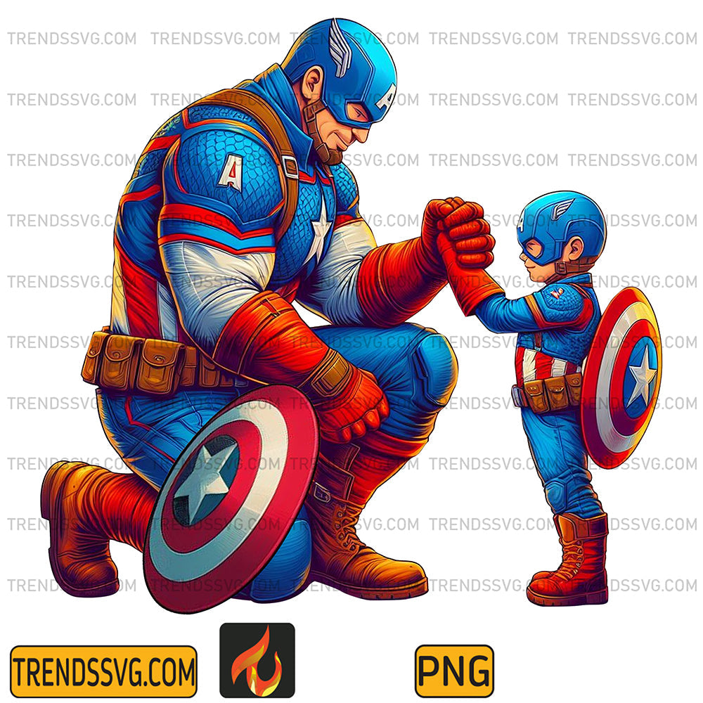 Captain-America-Dad-And-Son-Png_3