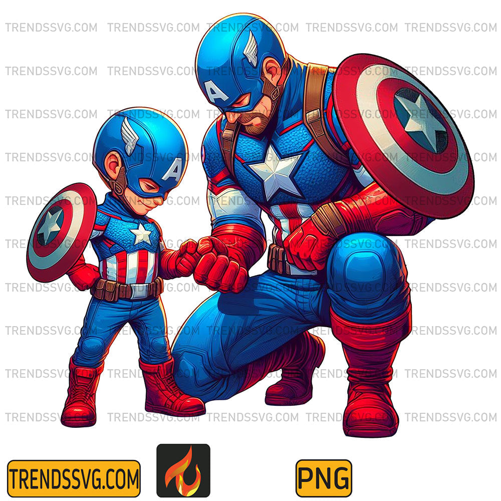 Captain-America-Dad-And-Son-Png_5