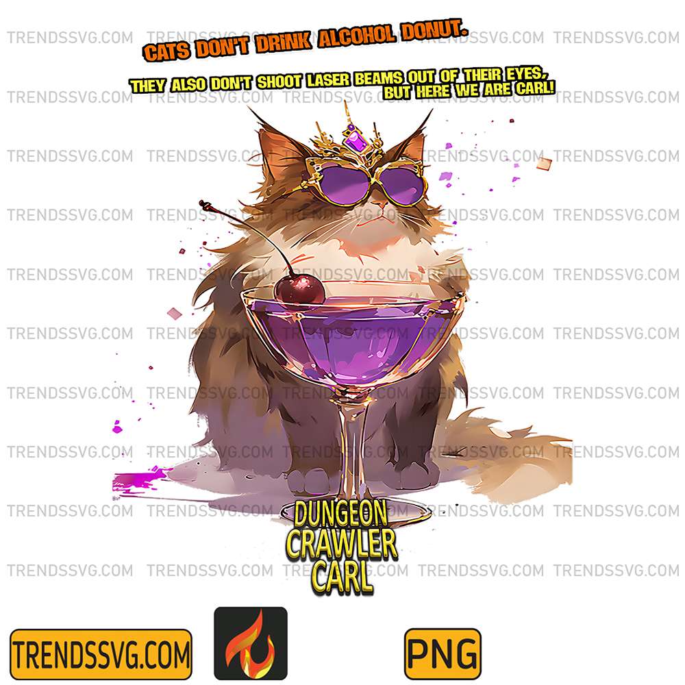 Cats-Don-t-Drink-Alcohol-Donut-Dungeon-Crawler-Carl-Png