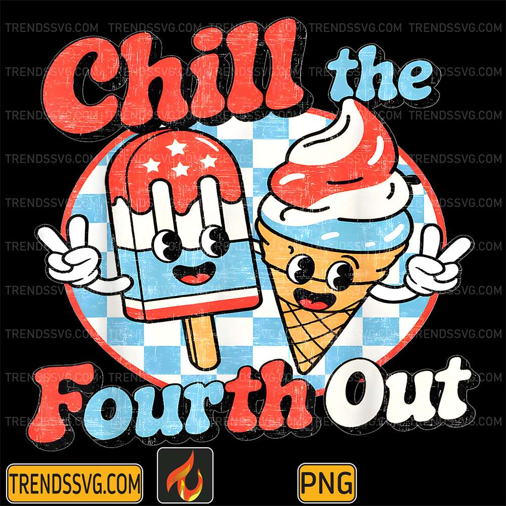 Chill-The-Fourth-Out-Popsicle-4th-Of-July-Png