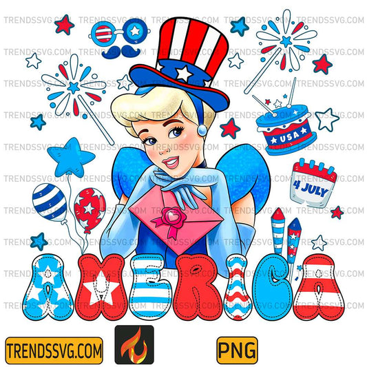 Cinderella-America-4th-Of-July-Png