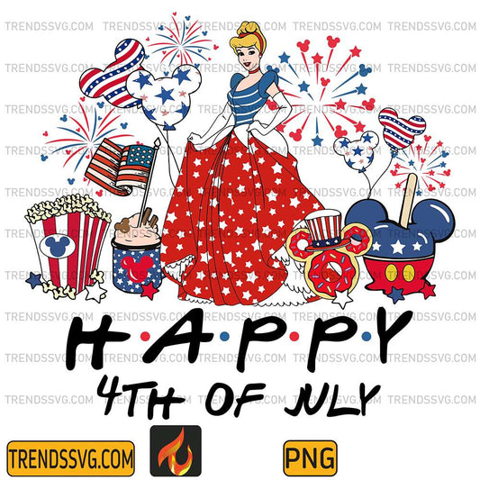 Cinderella-America-Happy-4th-Of-July-Png
