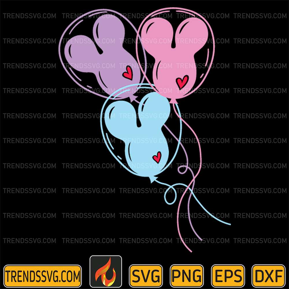 Colored-Mickey-Balloons-Svg