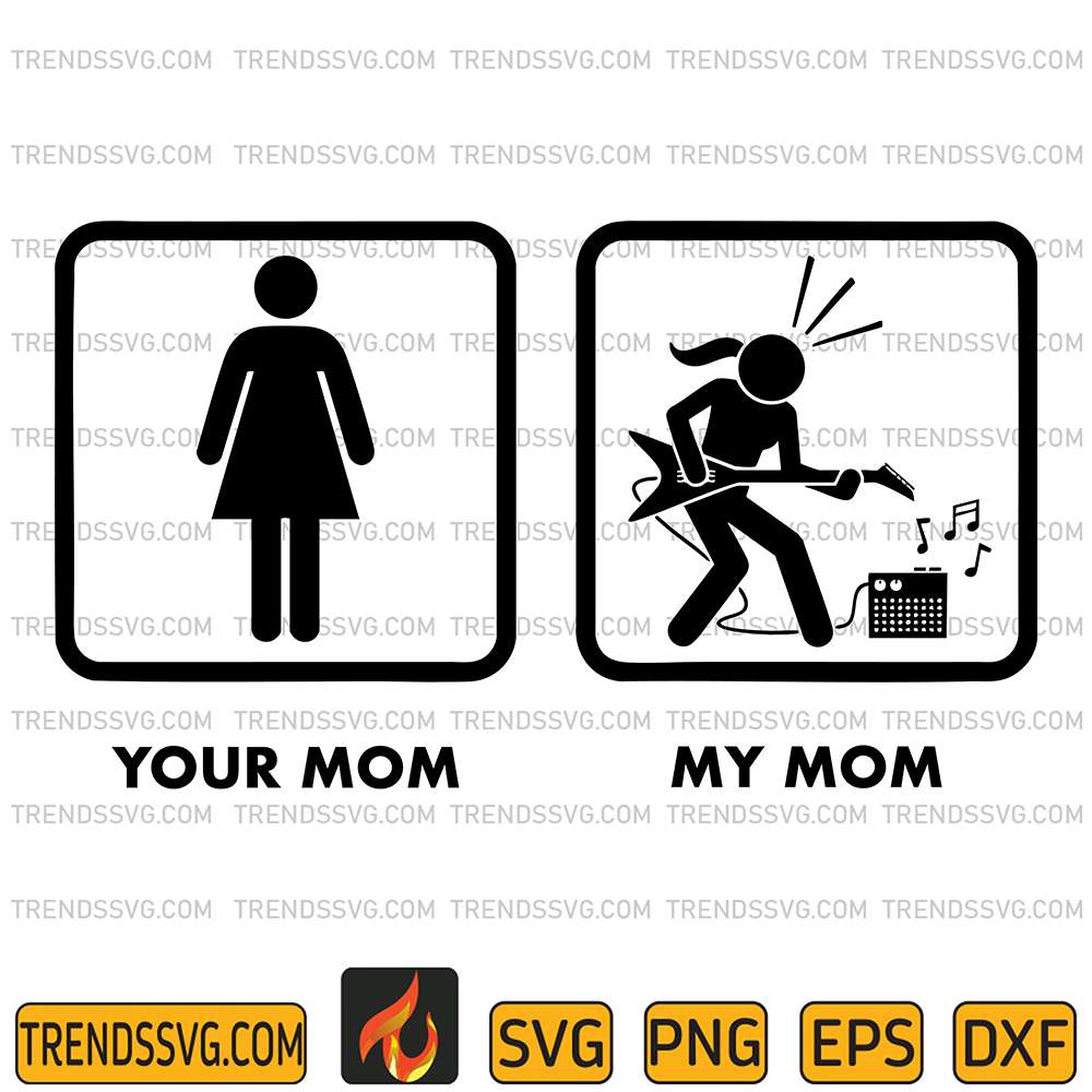 Cool-My-Guitarist-Mom-Comparison-For-Musical-Dad-Mom-As-Music-Lovers-Svg