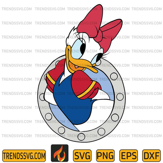 Daisy-Duck-Sailor-Head-Cruise-Summer-Ocean-Ship-Svg