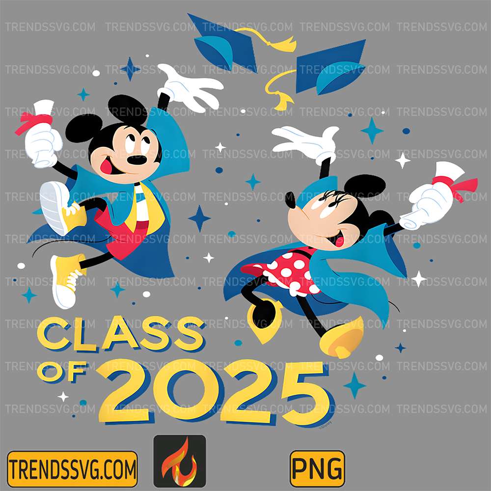 Disney-Mickey-And-Minnie-Mouse-Graduation-Class-Of-2025-Grad-Png