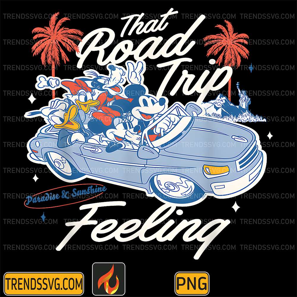 Disney-Mickey-And-Pals-That-Road-Trip-Feeling-Family-Vacation-Png