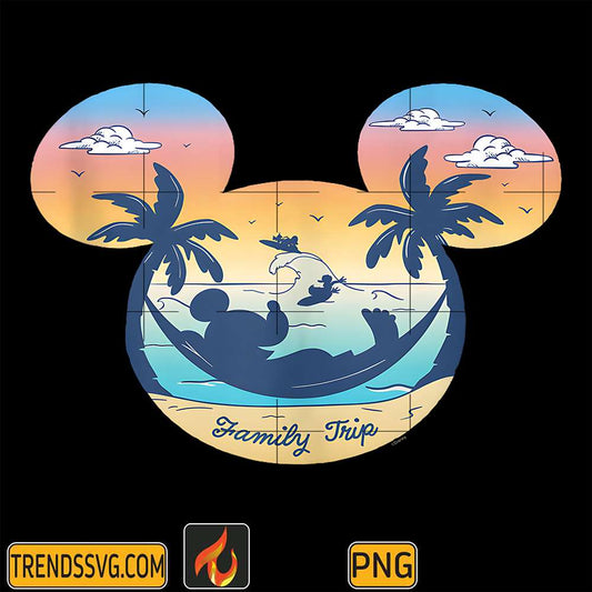Disney-Mickey-Mouse-Icon-Family-Trip-Summer-Beach-Vacation-Png