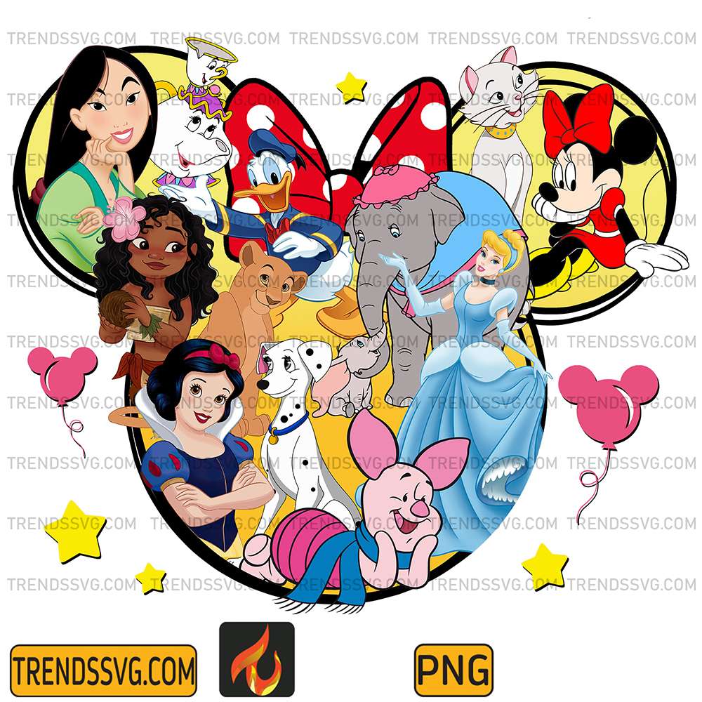 Disney-Minnie-Mouse-And-Princess-Mother-s-Day-Png