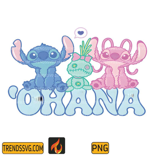 Disney-Stitch-And-Angel-Scrump-Ohana-Family-Png