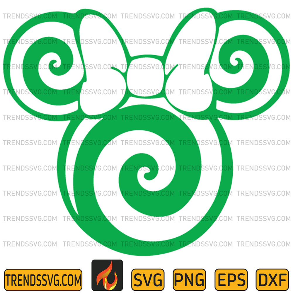 DisneyMouseCoupleHeadStPatricksDaySvg