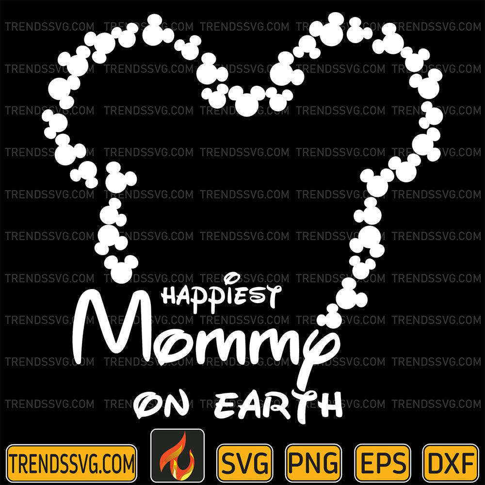 DisneyMouseHappiestMommyOnEarthSvg