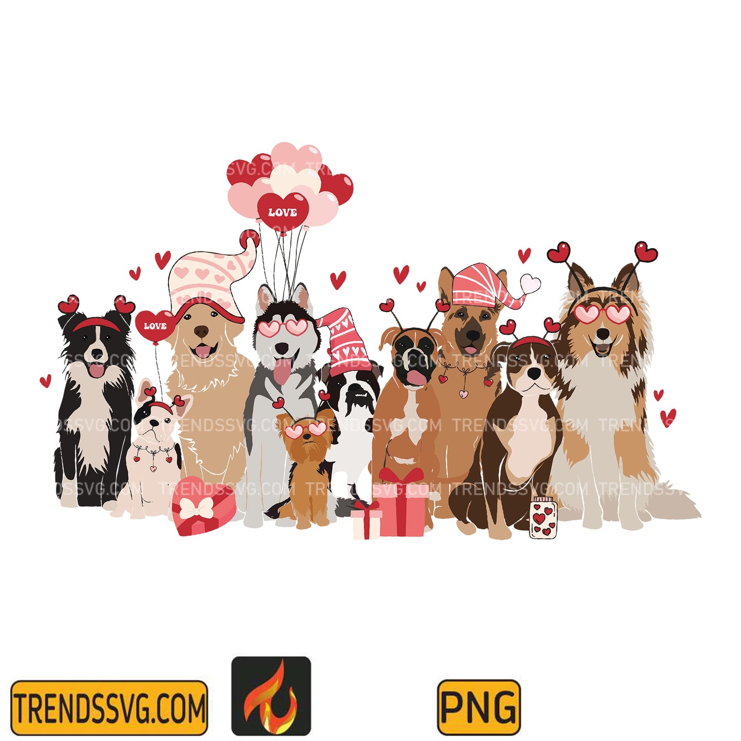 DogsLoveValentinePng