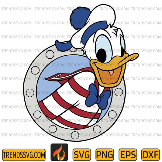 Donald-Duck-Sailor-Head-Cruise-Summer-Ocean-Ship-Svg