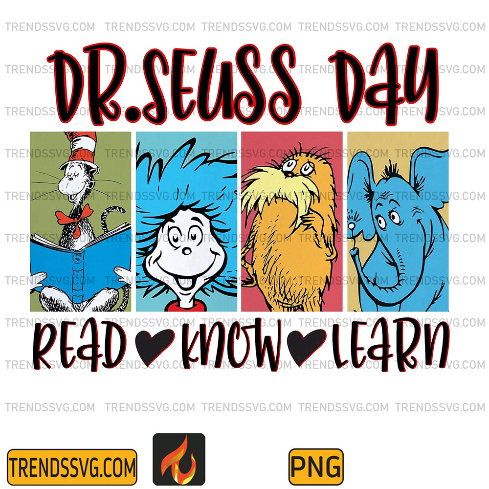 DrSeussDayReadKnowLearnPng