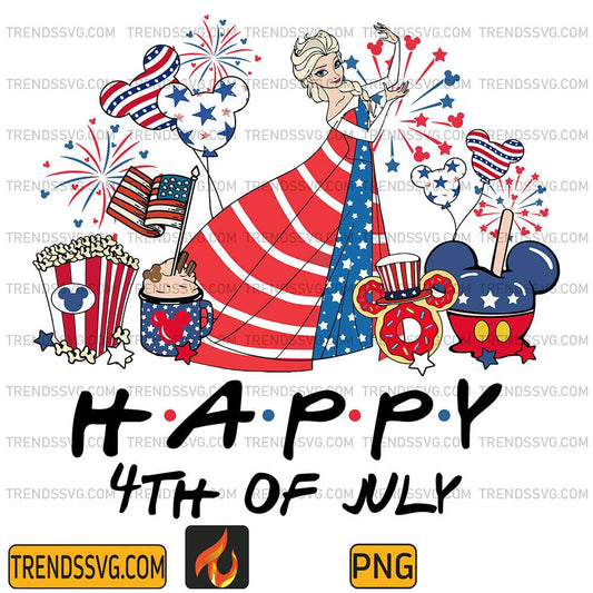 Elsa-America-Happy-4th-Of-July-Png