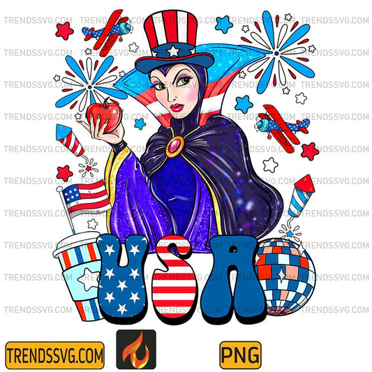 Evil-Queen-Usa-America-4th-Of-July-Png