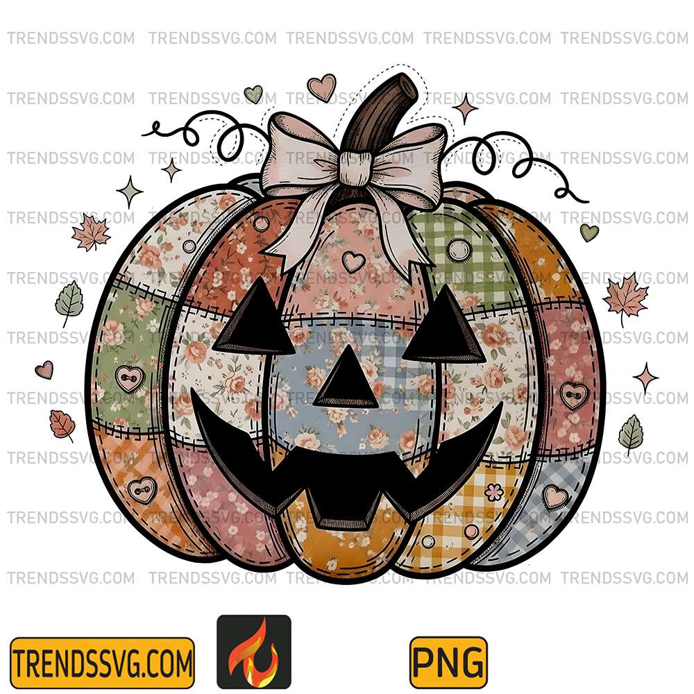 Fall-Patchwork-Pumpkin-Png