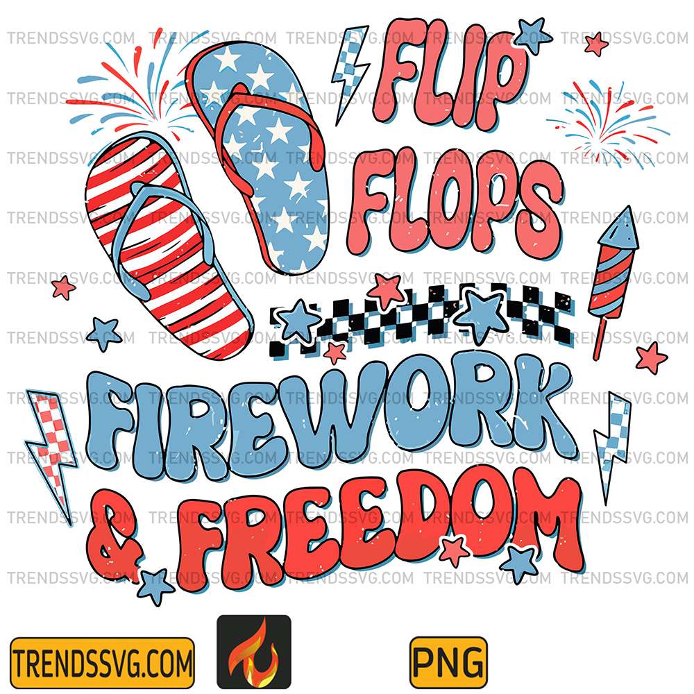 Flip-Flops-Firework-Freedom-4th-Of-July-Png