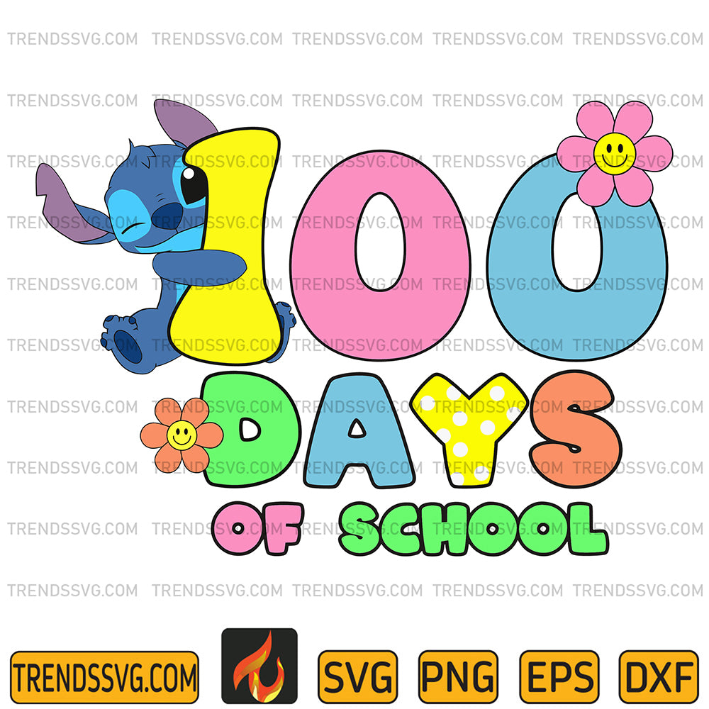 Floral100DaysofSchoolStitchSvg