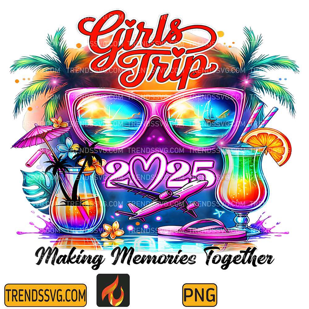 Girls-Trip-2025-Making-Memories-Together-Vacation-Png