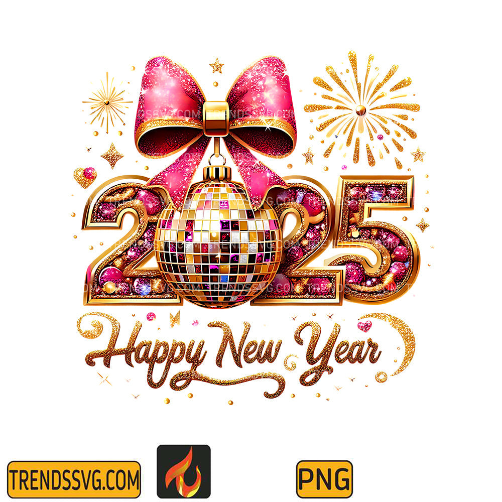 GlitterGoldHappyNewYearPng