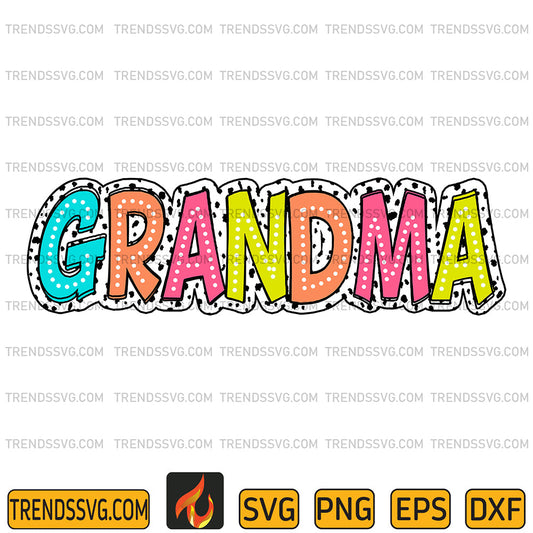 GrandmaBrightDoodleDalmatianDotsSvg1