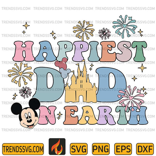 Groovy-Disney-Happiest-Dad-On-Earth-Svg